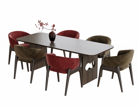  现代餐桌椅 餐椅3d模型 