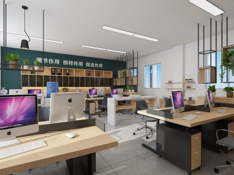  现代办公室 老师办公室 教师办公室3d模型 