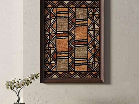  中古，复古，装饰画3d模型 