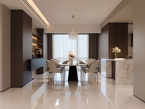  意式餐厅3d模型 