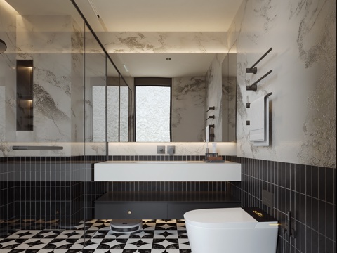 现代卫生间su模型