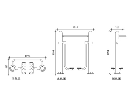 太空漫步机 户外滑翔机 健身滑翔器 滑行漫步机 有氧滑翔机cad施工图