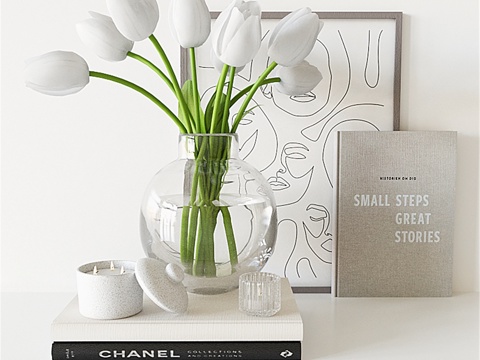  郁金香装饰套装3d模型 