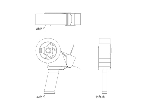胶带切割器 胶带座 胶带机 粘胶涂抹器 胶带架cad施工图