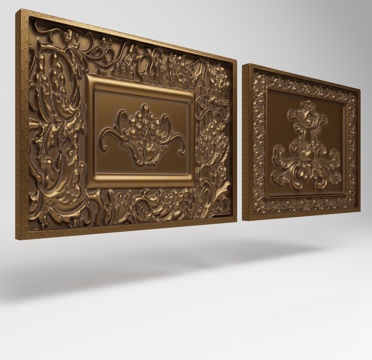  现代浮雕墙3d模型 