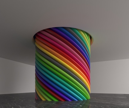  现代柱子3d模型 