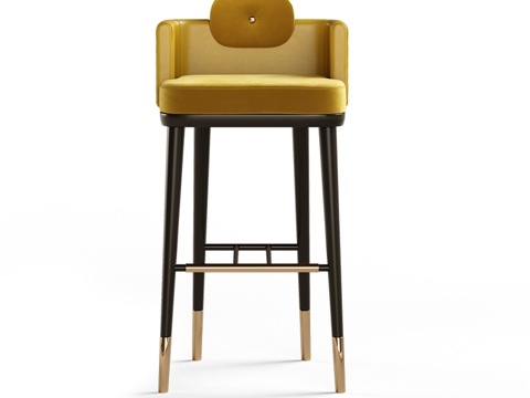  现代轻奢吧台椅3d模型 