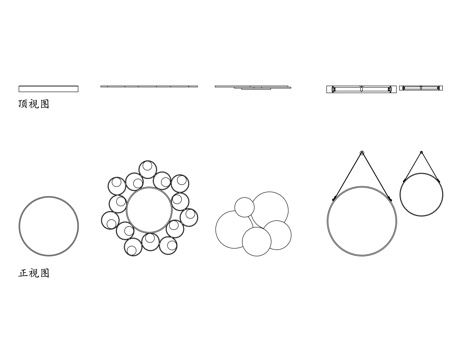 圆形化妆镜 圆形装饰镜 圆形壁挂镜 圆形浴室镜 圆形全身镜cad施工图