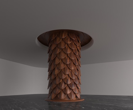  现代柱子3d模型 