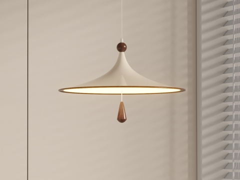  法式奶油吊灯3d模型 