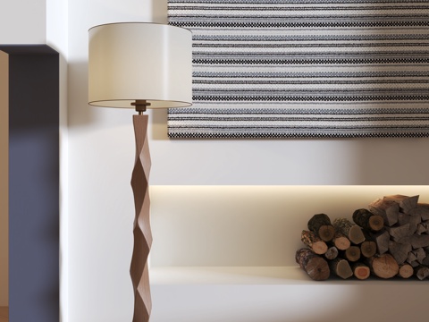 现代落地灯su模型