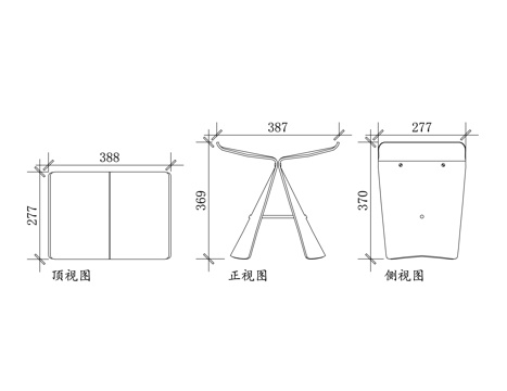 蝴蝶椅 蝴蝶造型凳 蝶形凳 蝴蝶休闲凳 蝶形座椅cad施工图