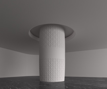  现代柱子3d模型 