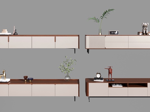  现代成品电视柜3d模型 