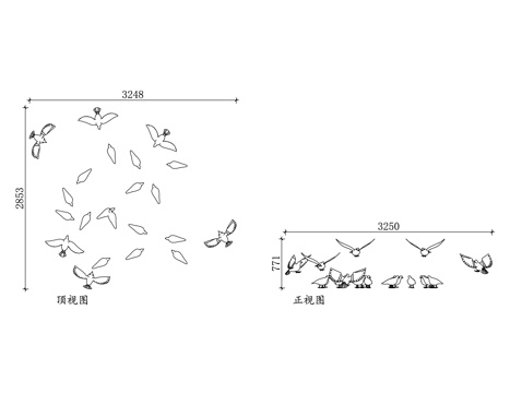  鸽群 群鸽 鸽子队伍 鸽子集群 家鸽群cad施工图 