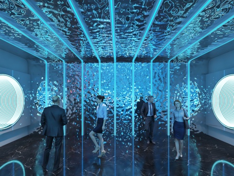  现代天花3d模型 