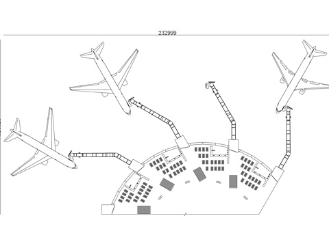航空候机楼 机场候机楼 飞机候机厅 空港航站楼 机场航站楼cad施工图