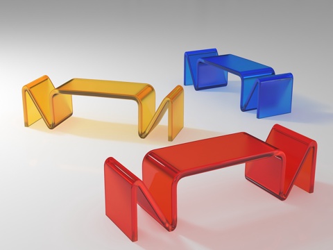  现代凳子3d模型 