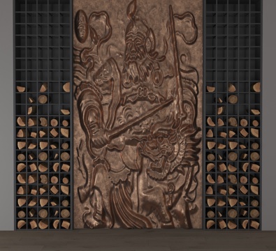  现代背景墙3d模型 