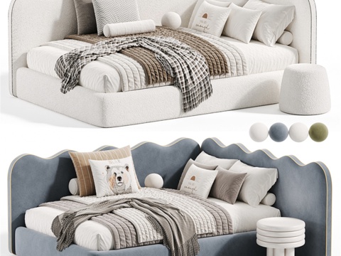  Riviera儿童转角床3d模型 