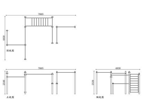 功能训练架 体能训练架 健身功能架 综合训练架 力量训练架cad施工图