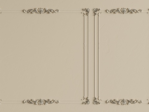  法式石膏雕花线条 欧式石膏线 角花 石膏造型线 石膏线背景墙3d模型 