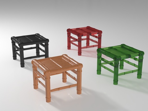  现代凳子3d模型 