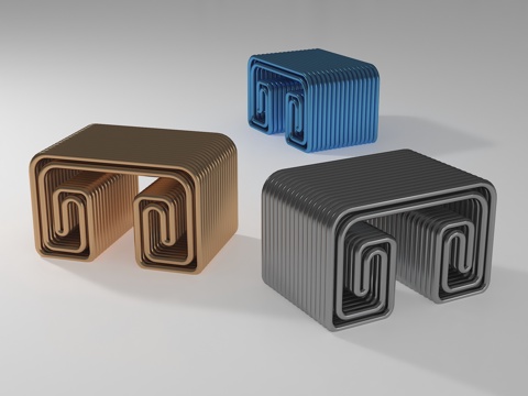  现代凳子3d模型 