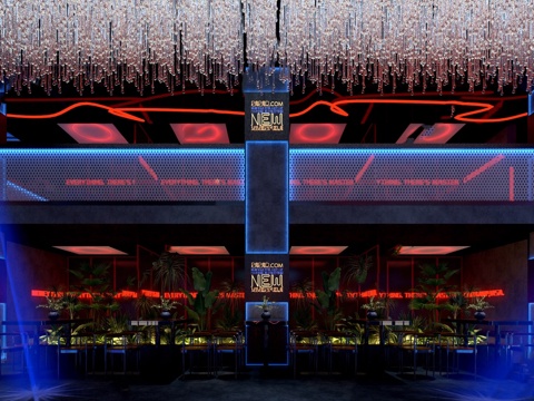 高档酒吧 最新全套 效果图 施工图设计cad施工图