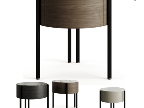  首都系列梅菲尔床头柜3d模型 