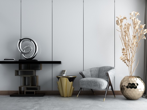  北欧沙发茶几 端景柜3d模型 