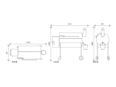 烧烤架 户外烤炉 野外烧烤炉 庭院烧烤炉 便携烧烤炉cad施工图
