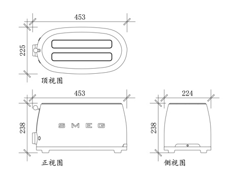 复古面包机 怀旧烤面包机 欧式复古多士炉 老式烤面包机cad施工图cad施工图