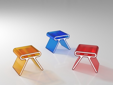  现代凳子3d模型 