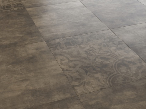  布鲁克林棕色地砖3d模型 