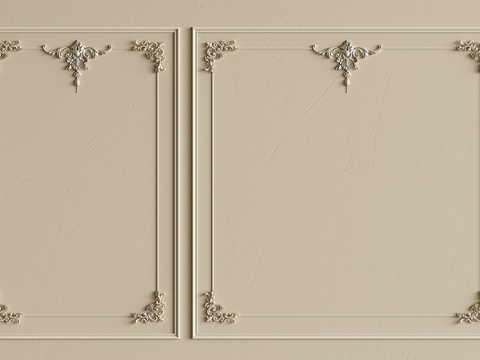 法式石膏雕花线条 欧式石膏线 角花 雕花 石膏线背景墙su模型