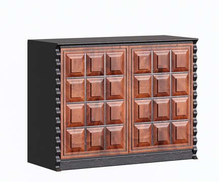  法式复古储物柜 模块斗柜 组合电视柜 置物收纳柜 落地书架3d模型 