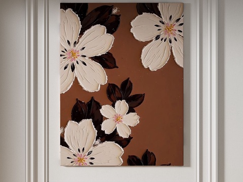  现代，简约，奶油风，艺术，儿童，挂画3d模型 