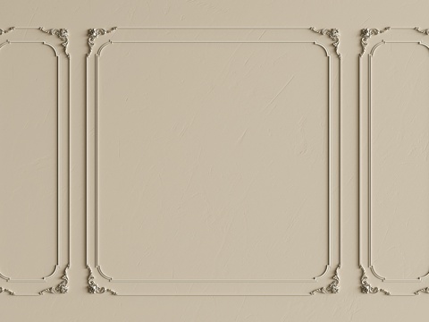  法式石膏雕花线条 欧式石膏线 角花 石膏造型线 石膏线背景墙3d模型 