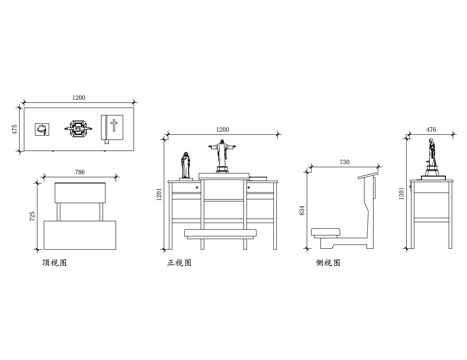  圣体柜 祈祷龛 圣龛 约柜 祈祷柜cad施工图 