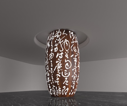  现代柱子3d模型 