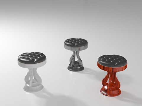  现代凳子3d模型 