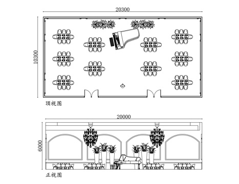 酒店大堂 多功能厅 酒店前厅 会议大厅 酒店宴会厅cad施工图cad施工图