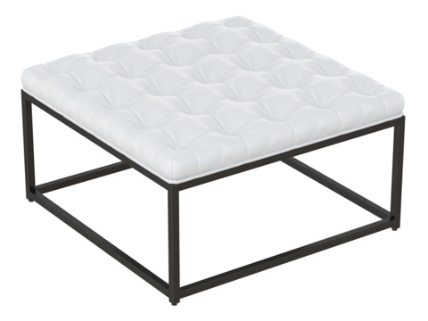  纪尧姆绗缝方形标准脚凳3d模型 