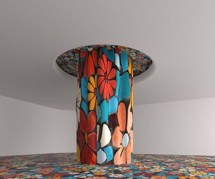  现代柱子3d模型 