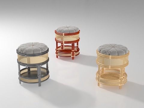  现代凳子3d模型 