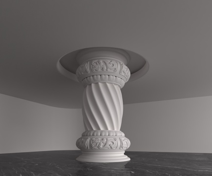  现代柱子3d模型 