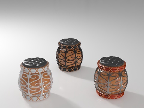  现代凳子3d模型 