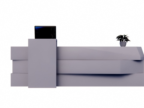 接待 办公 办公空间 工装 办公室 前台接待 公司前台su模型