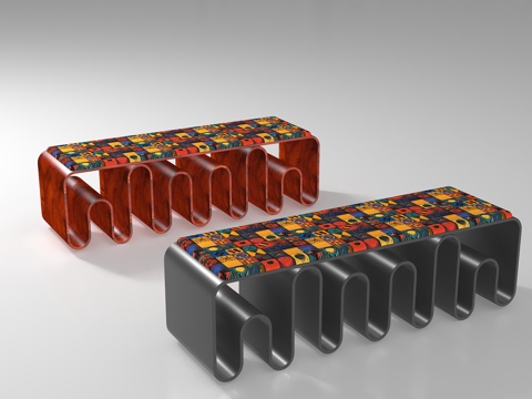  现代凳子3d模型 